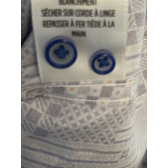 Robert Graham Shirt Mens Small Blue Geometric Long Sleeve Button Embroidered NWT - Picture 11 of 11